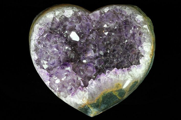 Purple Amethyst Crystal Heart - Uruguay #76778